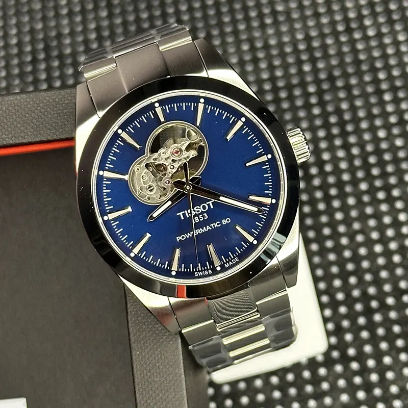 Tissot Gentleman Powermatic 80 Blue Dial Men's Watch- T127.407.11.041.01